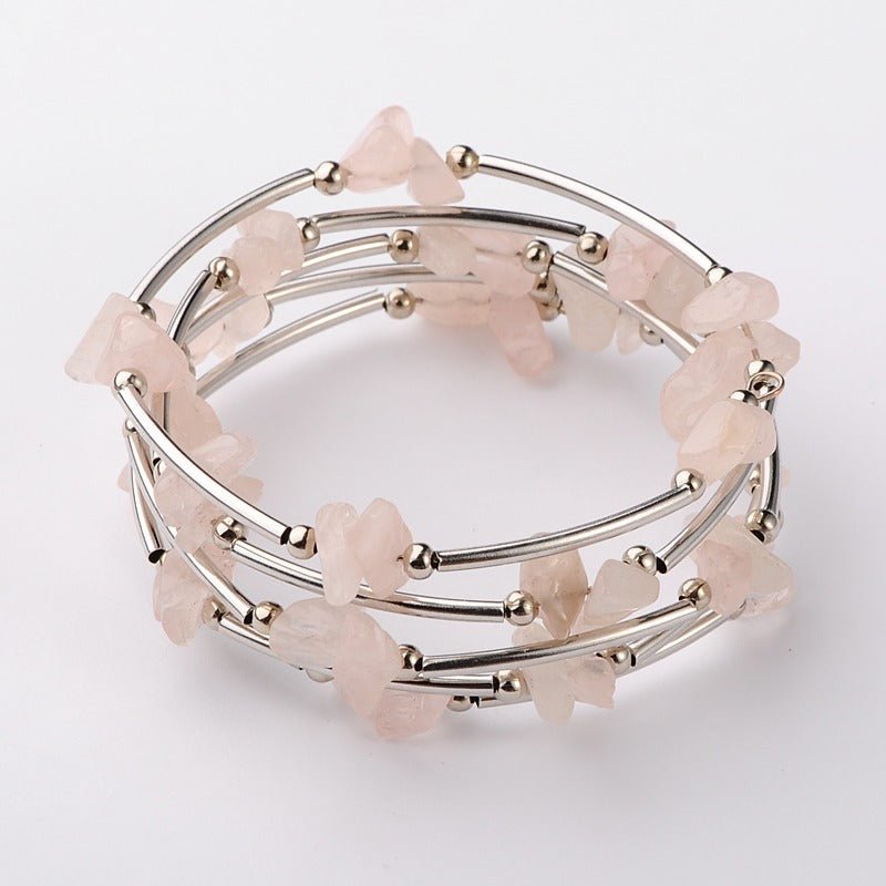 Women's Natural Crystal Crushed Stone BraceletBracelet