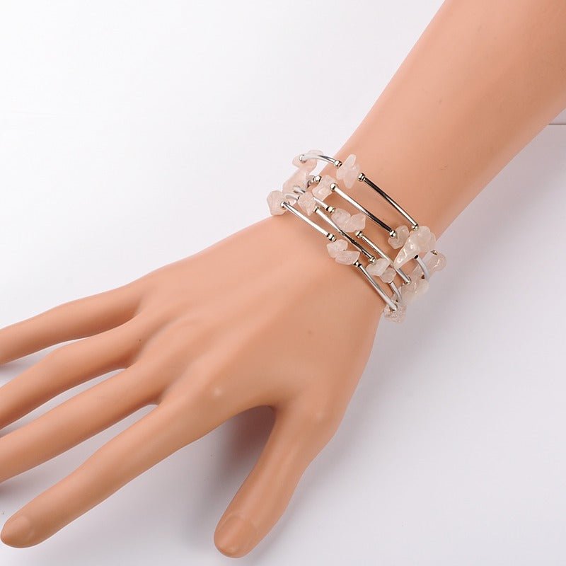 Women's Natural Crystal Crushed Stone BraceletBracelet