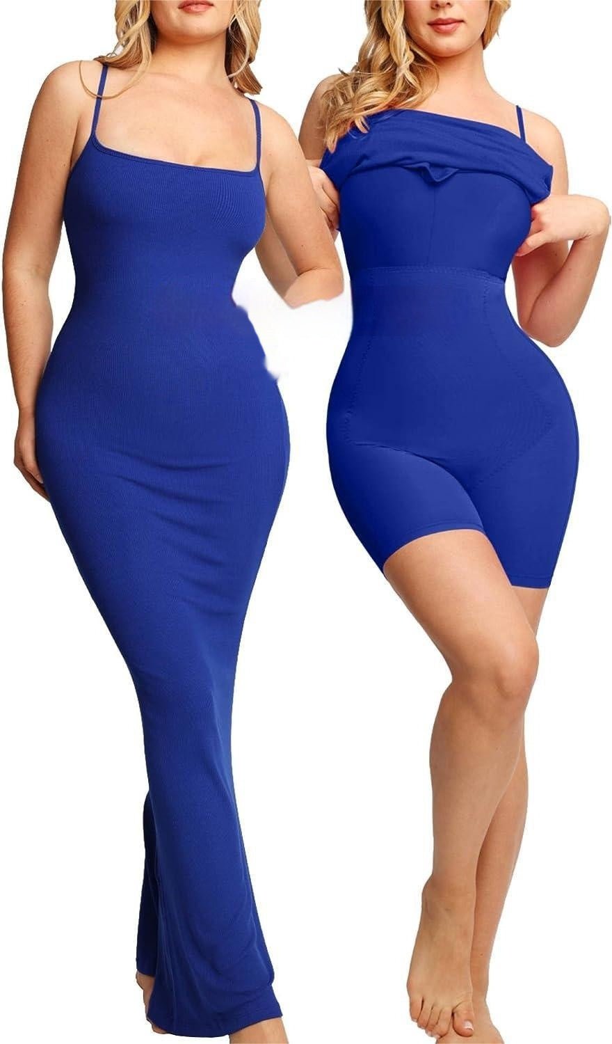 Women's Shapewear Dress Jumpsuit Tummy Tuck Lift Corset Open Crotch Suspender Tight Long Skirt Chest Pad Bodysuit DressDresses & Jumpsuits