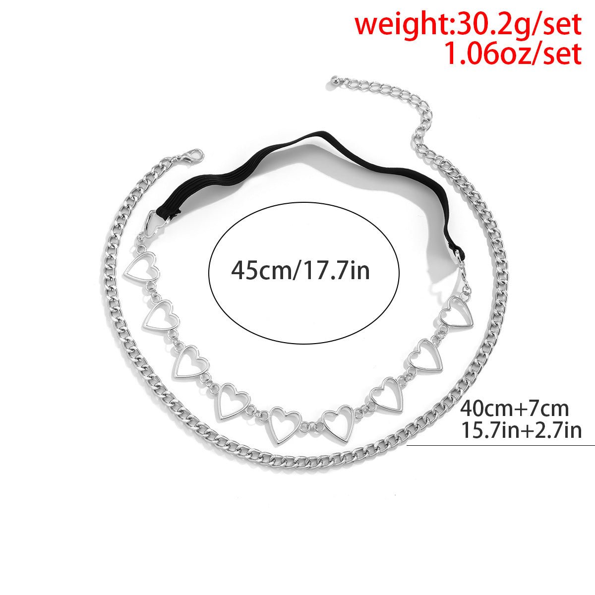 Women's Simple Personality Love Thigh Chain Elastic Bandagethigh chain