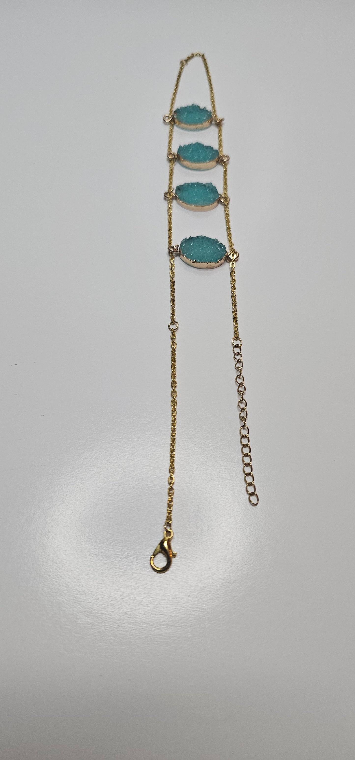 Spine Oval Golden Turquoise Body Chain