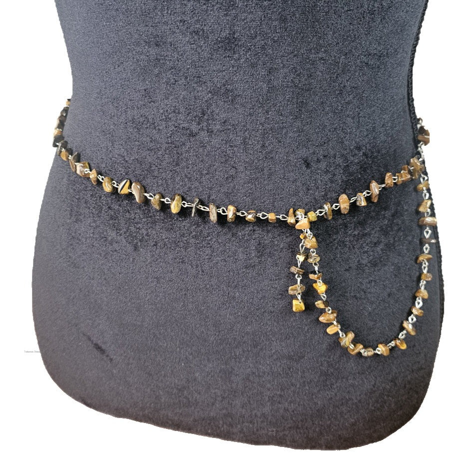 Tigers Eye Beaded Gemstone Waist Chain