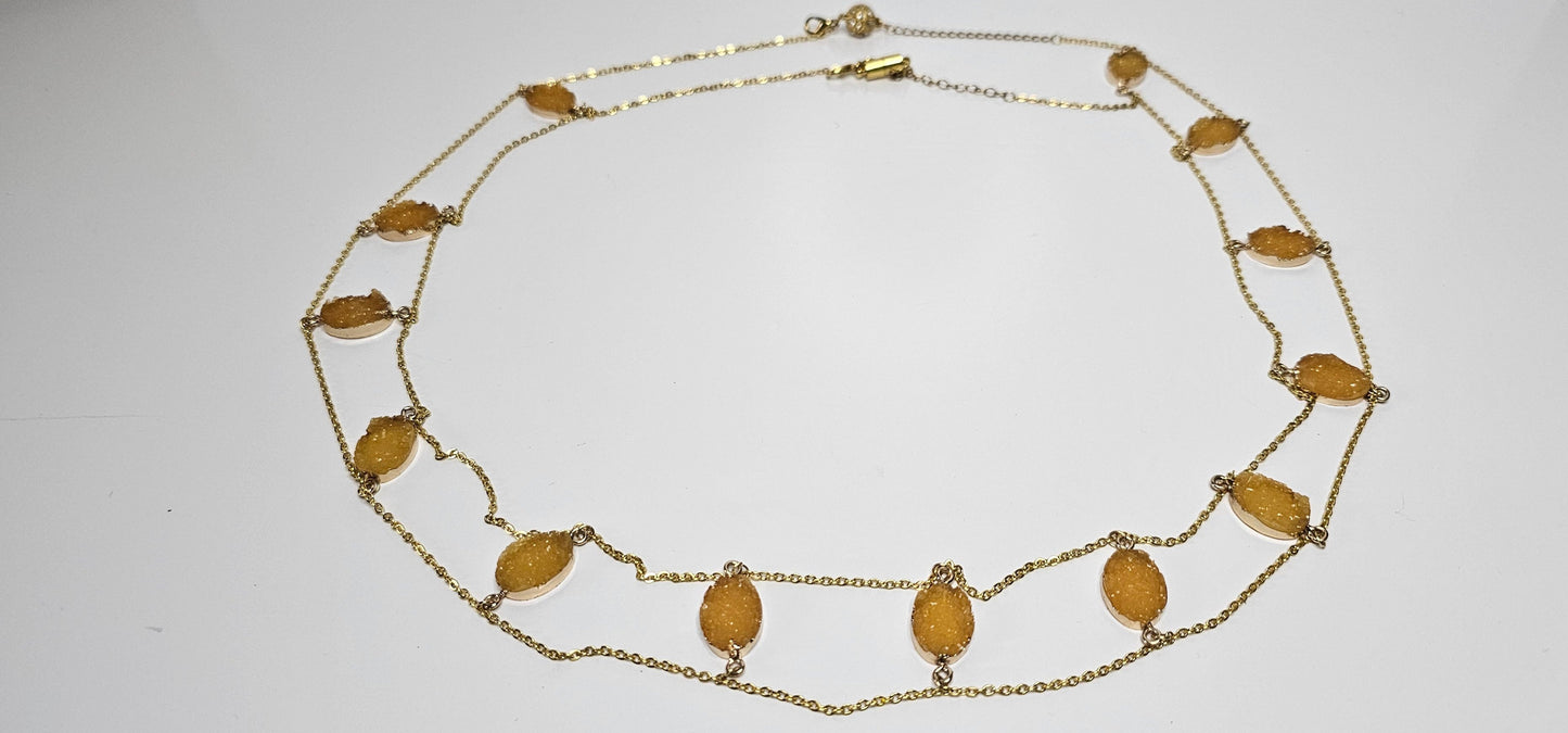 Spine Golden Citrine Body Chain